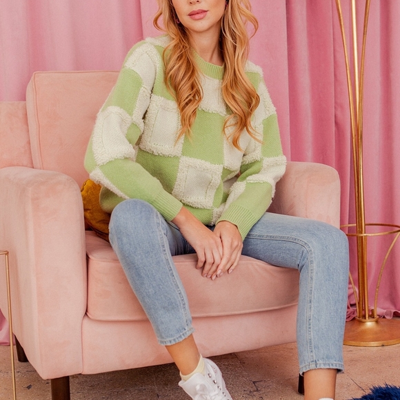 Color-block over0sized sweater - Picture 2 of 4